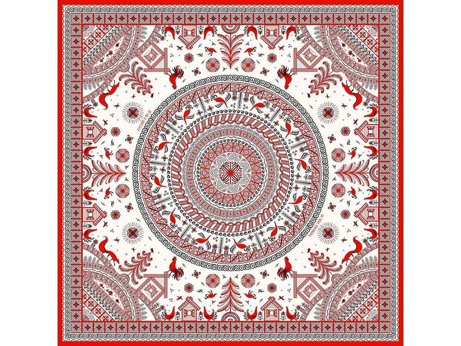 Платок «Мезенская роспись»