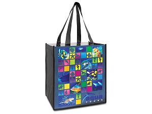 Сумка из нетканого материала PET с возможностью полноцветной печати, цвет: черный