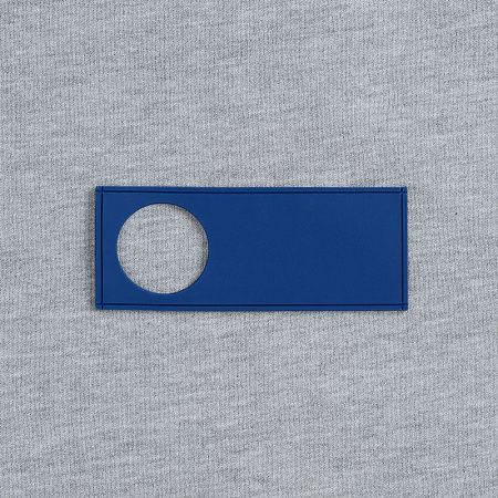 Лейбл из ПВХ с вырубкой «Круг», синий