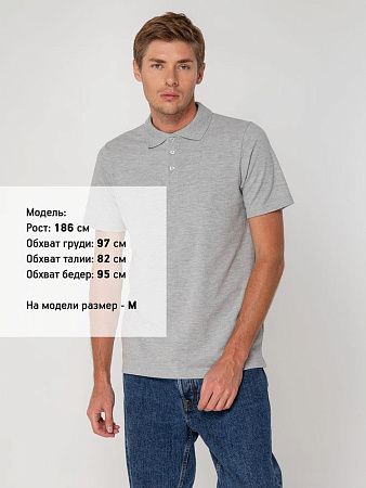 Рубашка поло мужская Virma Light, серый меланж, размер S