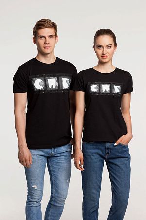 Футболка женская «Небо-душа», черная, размер XS