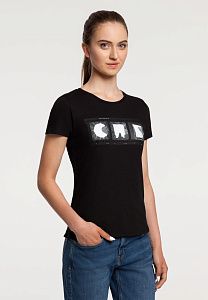 Футболка женская «Небо-душа», черная, размер XL