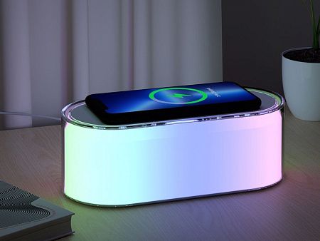 Ночник с беспроводной зарядкой и RGB подсветкой «Miracle», 15 Вт