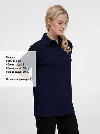 Рубашка поло унисекс Senti, темно-синяя, размер L