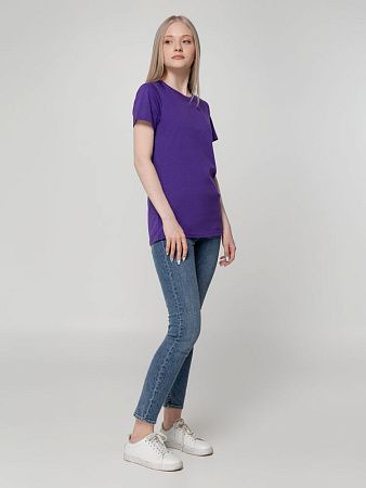 Футболка женская T-bolka Lady, фиолетовая, размер L