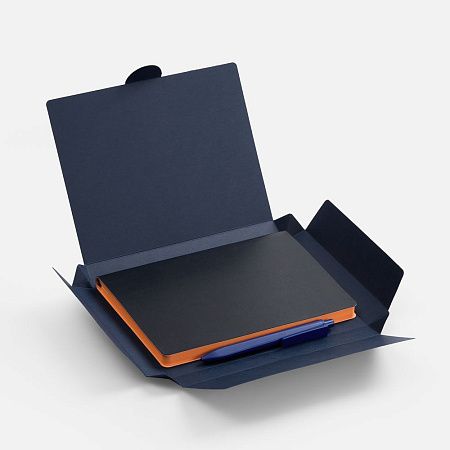 Набор Doppio, синий с оранжевым