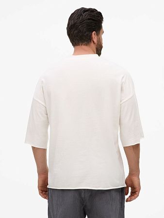 Футболка унисекс оверсайз T1, молочно-белая, размер XL/2XL