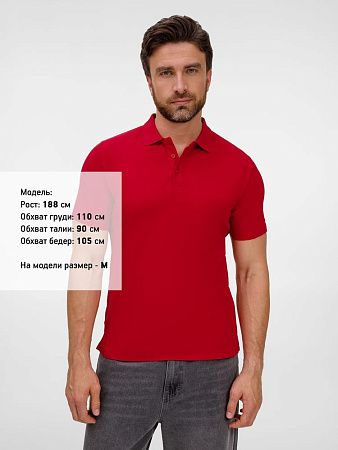 Рубашка поло унисекс Tervise, красная, размер XL