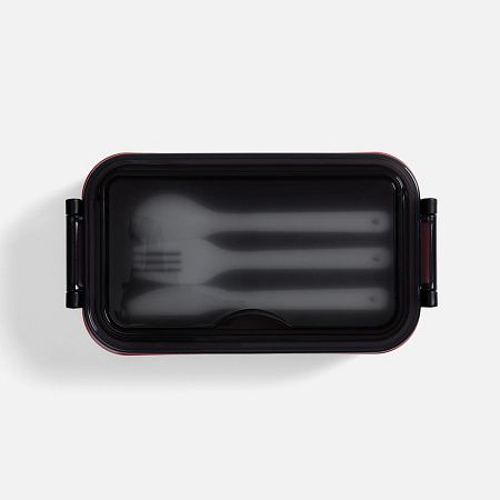 Ланчбокс Pranzo, красный с черным