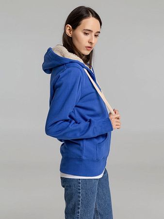 Толстовка унисекс на молнии Sherpa 280, ярко-синяя, размер L