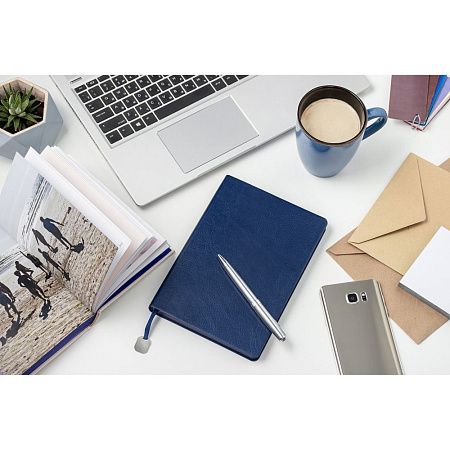 Ежедневник Flexy Buffalo А5, темно-синий, недатированный, в гибкой обложке