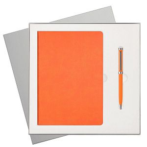 Подарочный набор Latte NEW, оранжевый (ежедневник, ручка)