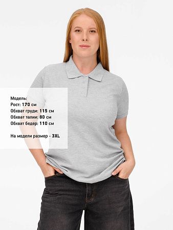 Рубашка поло женская Virma Premium Lady, серый меланж, размер S