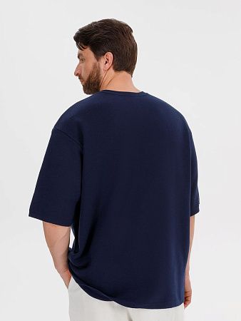 Джемпер с коротким рукавом Siluetti Volumica, темно-синий, размер XS/S