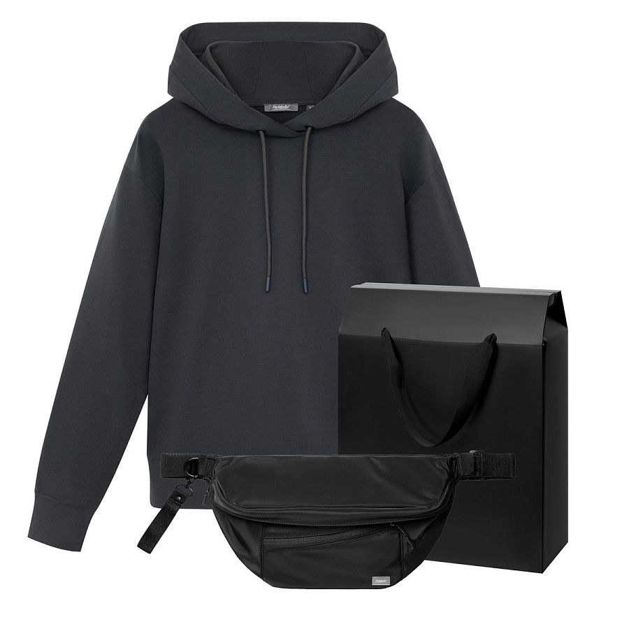Набор с одеждой ALEX (худи, поясная сумка), черный, XL