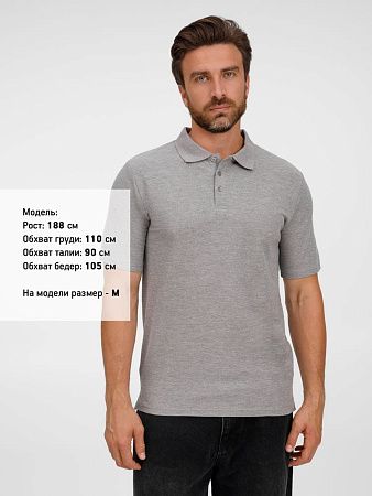 Рубашка поло унисекс Tervise, серый меланж, размер L