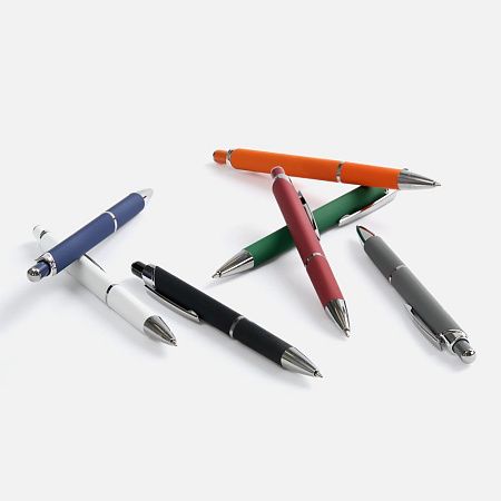 Ручка шариковая Chromos Soft Touch, красная