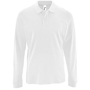 Рубашка поло мужская с длинным рукавом Perfect LSL Men, зеленое яблоко под нанесение