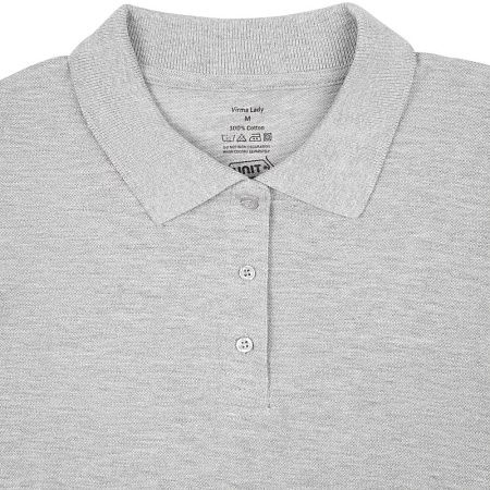 Рубашка поло женская Virma Lady, серый меланж, размер XXL
