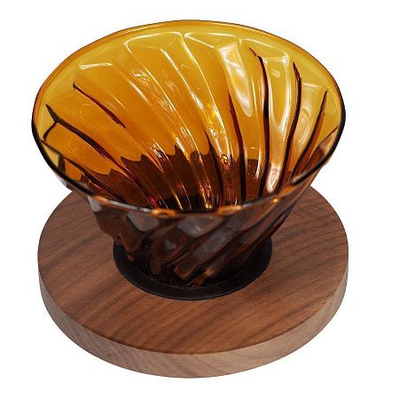 Стеклянный чайник с воронкой для кофе, Circle Joy