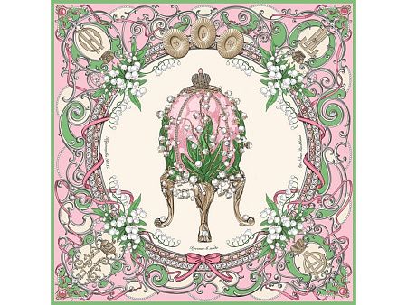 Набор: платок «Ландыши» и свеча «Весенние цветы»