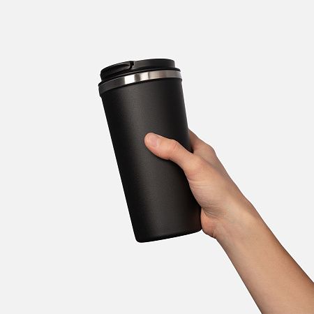 Термокружка вакуумная Palermo, серая, матовая поверхность