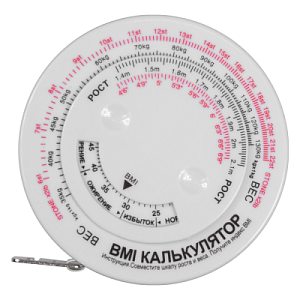 Рулетка Tools Healthy Lifestyle, 1,5 метра, белая, пластиковая, с мягкой лентой