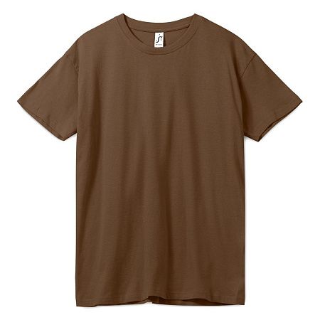 Футболка унисекс Regent 150, коричневая, размер XS