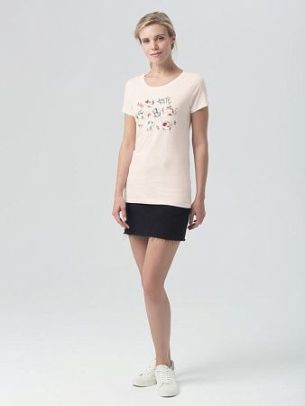 Футболка женская «Котэ», розовая, размер S