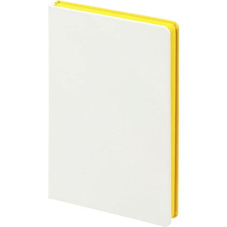 Ежедневник Duplex, недатированный, белый с желтым