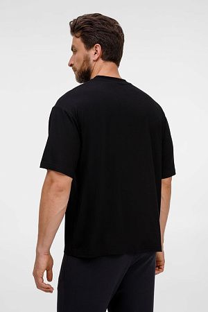 Футболка оверсайз унисекс Lavinia, черная, размер XS/S