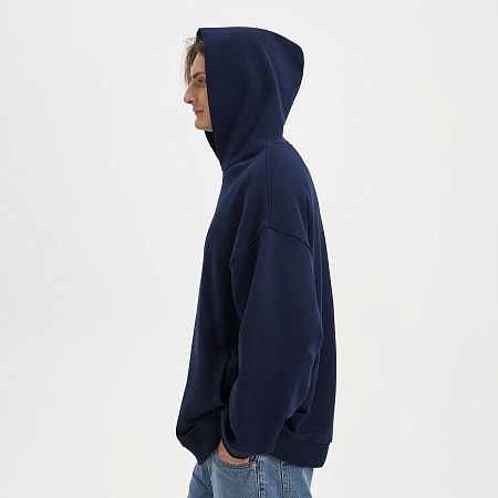 Худи оверсайз унисекс FUSION, темно-синий, размер M/L