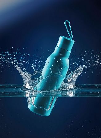 Бутылка для воды "Фитнес" 700 мл, покрытие soft touch