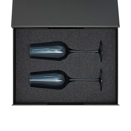 Подарочный набор 2 бокала для шампанского Toscana в черной коробке