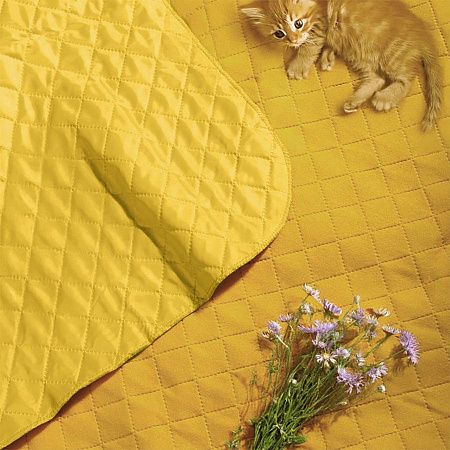 Плед для пикника "Rest"; жёлтый; 115 х 140 см; двухсторонний материал флис 150 гр/м2+оксфорд  210 T