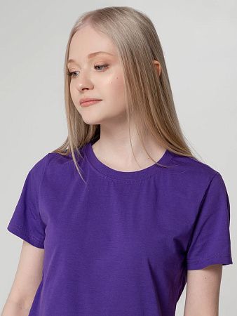 Футболка женская T-bolka Lady, фиолетовая, размер L