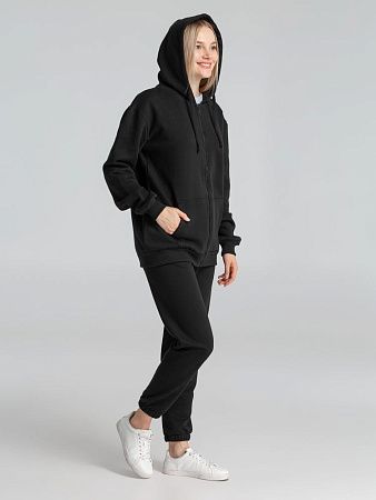 Толстовка на молнии с капюшоном Siverga Heavy 2.0, черная, размер 3XL