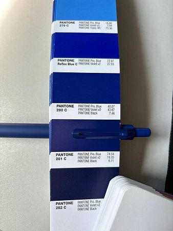 Ручка шариковая Ponte Soft, пластиковая, софт тач, синяя