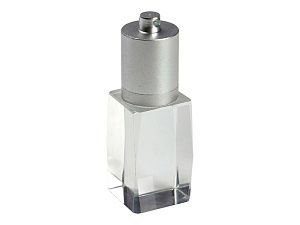 USB 2.0- флешка на 16 Гб в виде большого кристалла, цвет: серебристый