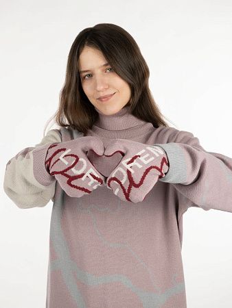 Варежки на заказ Mani, полушерсть, размер L