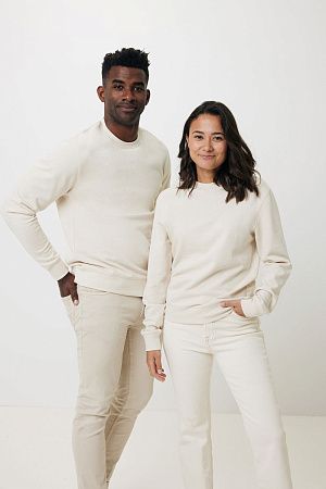 Свитшот Iqoniq Denali из переработанного неокрашенного хлопка, унисекс, 340 г/м²