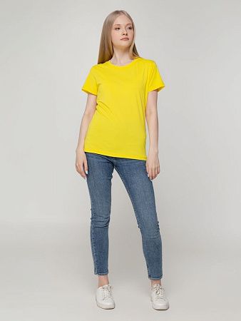 Футболка женская T-bolka Lady, желтая, размер XL