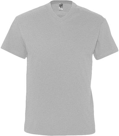 Футболка мужская с V-образным вырезом Victory 150, серый меланж, размер M