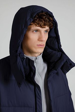 Пуховик унисекс Kapsula, темно-синий, размер M/L