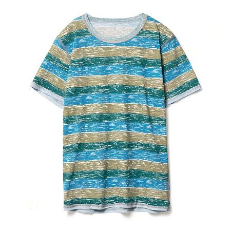 Футболка мужская Rayet двусторонняя, голубая с зеленым, размер S