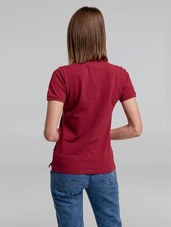 Рубашка поло женская Neptune, вишнево-красная, размер S