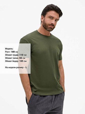 Футболка унисекс Regent 150, темный хаки, размер XXS