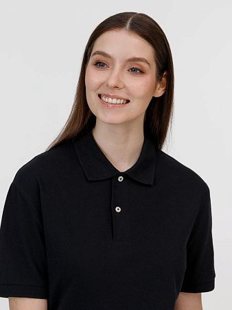 Рубашка поло унисекс Pacific, черная, размер 4XL