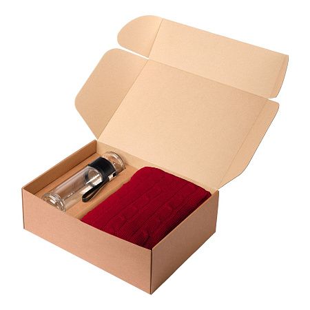 Подарочный набор Terso, Fado, красный (плед, термобутылка)