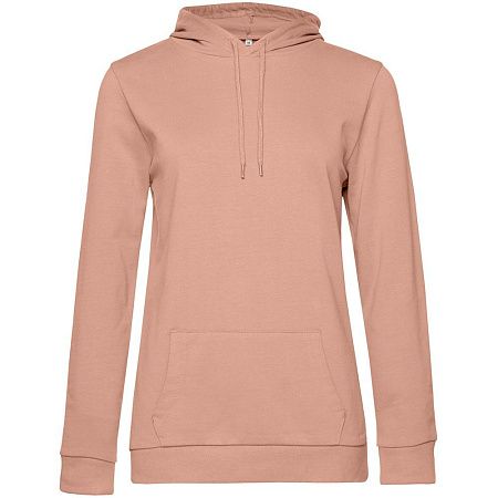Толстовка с капюшоном женская Hoodie, бежевая (nude), размер XL